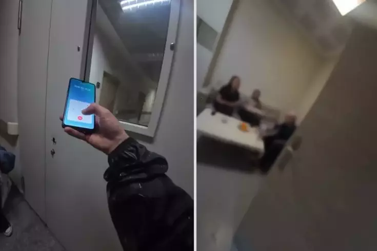 The motorcycle courier delivering an order to the state hospital rebelled against the scene he witnessed.