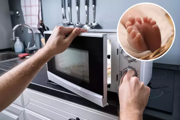 Новорожденного ребенка убила в микроволновой печи.