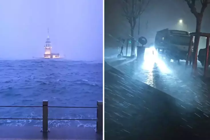 İstanbul'da kuvvetli yağmur ve şiddetli rüzgar etkili oldu