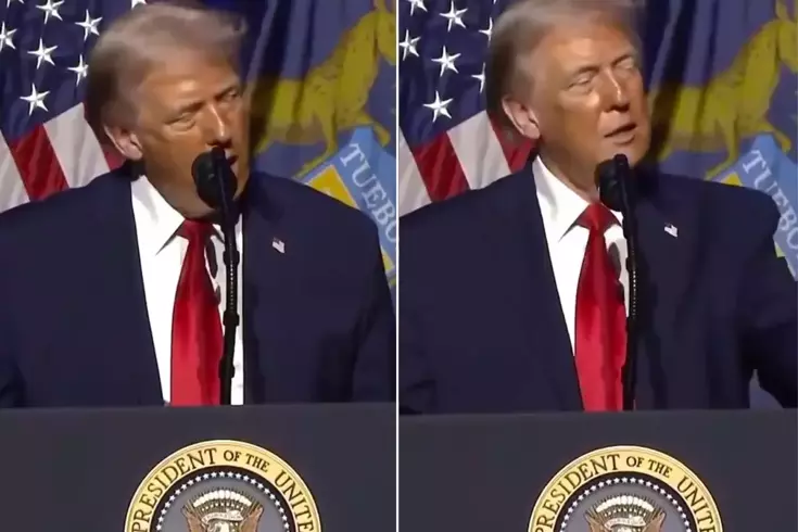 Trump, Detroit'te Biden'in öksürmesini taklit etti