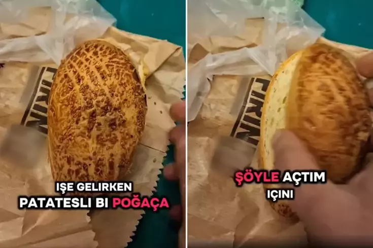 Aldığı poğaçanın içini açan vatandaş isyan etti