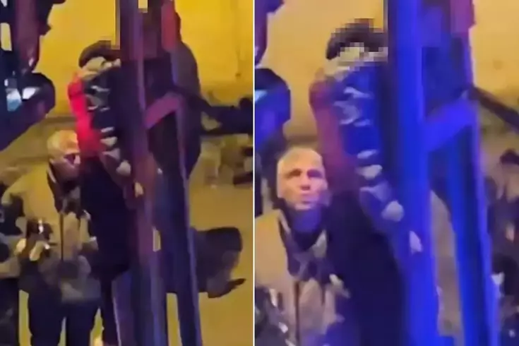 İstanbul'un göbeğinde kendini direğe astı