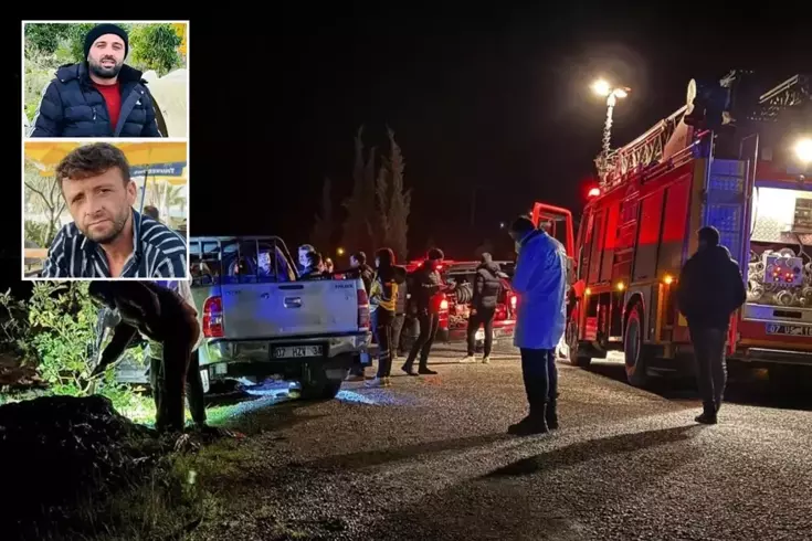 Antalya'da yanan kamyonetin altından cinayet çıktı