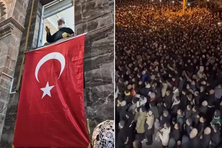 Görüntüler ortaya çıktı! Menzil lideri İzmir'de toplanan kalabalığa tövbe ettirmiş