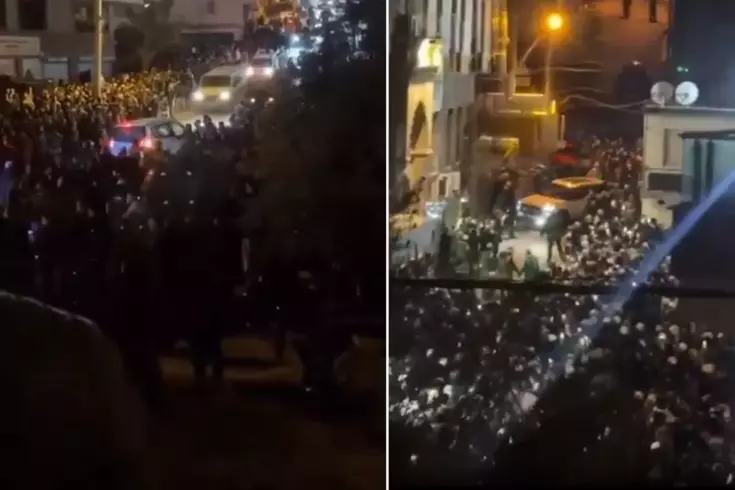 Menzil lideri İzmir'e geldi, oluşan kalabalık dikkat çekti