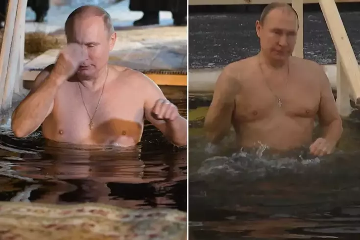 73 yaşındaki Putin yine bildiğiniz gibi! Buzlu suya dalış yaptı