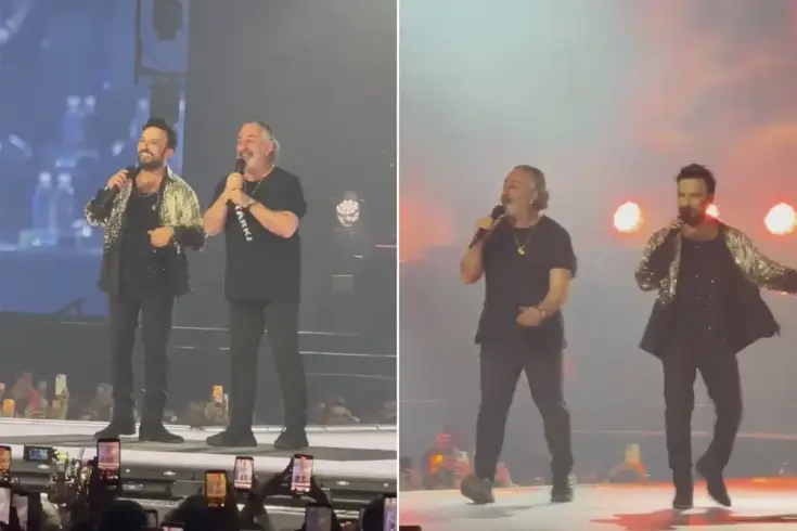 Tarkan konserinde Cem Yılmaz sürprizi: Kuzu Kuzu'yu birlikte söylediler