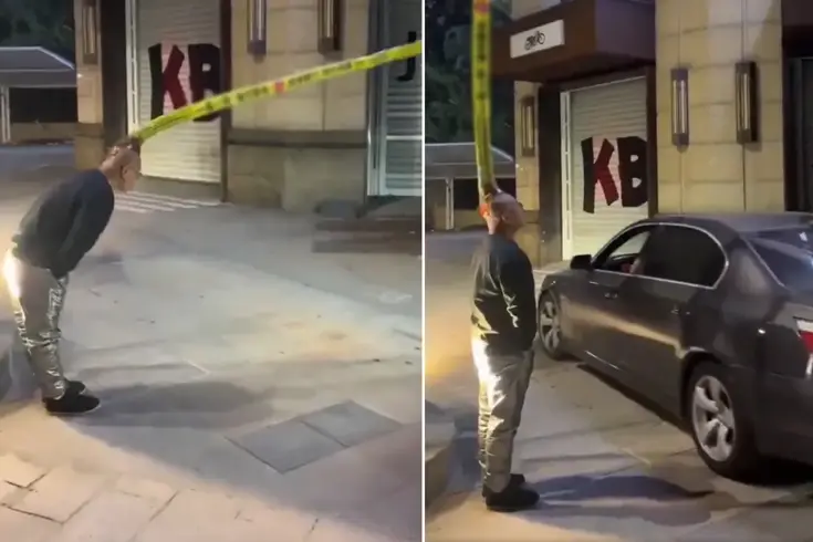 Dünya onu konuşuyor! Hayattan sıkılıp otopark bariyeri oldu