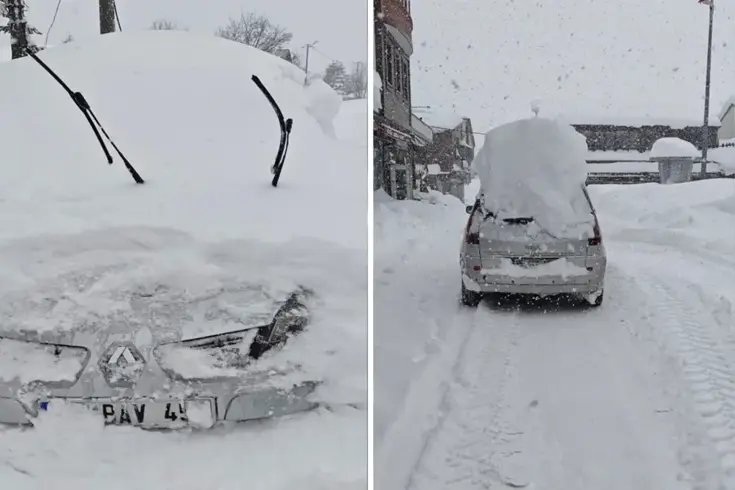10 gündür durmadan yağıyor! Araçlar bile beyaz örtünün altında kaldı