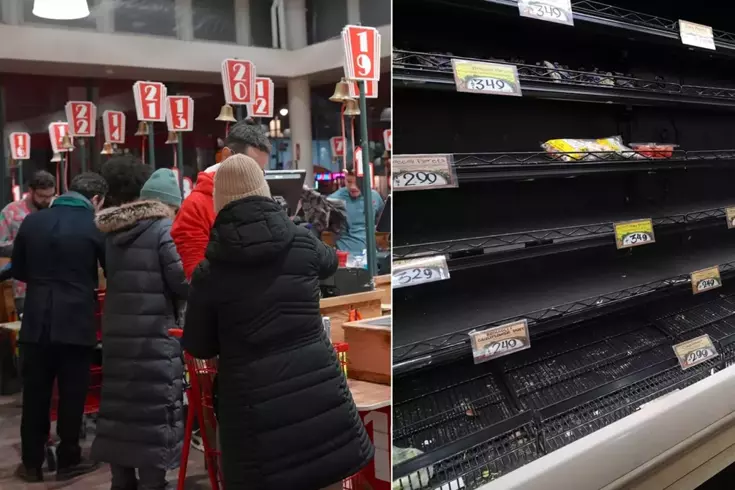 A 'crippling ice storm' alert in the U.S.! States have declared a state of emergency, and grocery store shelves are empty.