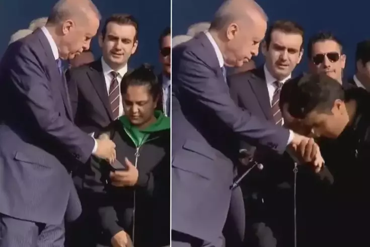 Erdoğan'ın Aydın programında dikkat çeken an