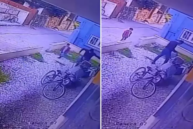 Çocukların gözü önünde köpeği katletti