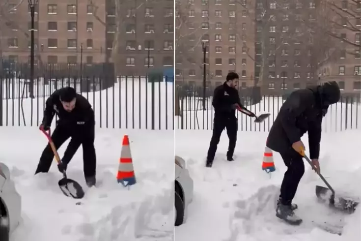 New York Belediye Başkanı Mamdani, kar küreme çalışmalarına katıldı