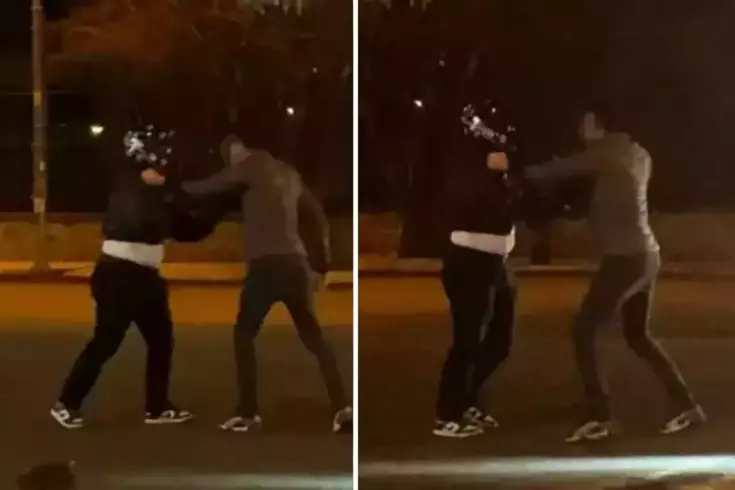 Trafiğin ortasında birbirlerine girdiler! İşte o anlar