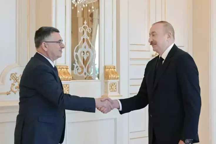 İlham Aliyev, İsrail Dışişleri Bakanı Gideon Saar'ı kabul etti