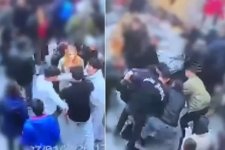 Görüntü İstanbul'un tarihi semtinden! Turisti tekme tokat dövdü