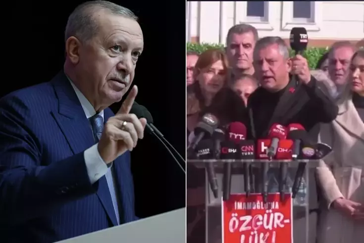 Cumhurbaşkanı Erdoğan'dan Özel'in bu görüntüsüne sert tepki: Utanmadan mikrofon tokatlıyorlar