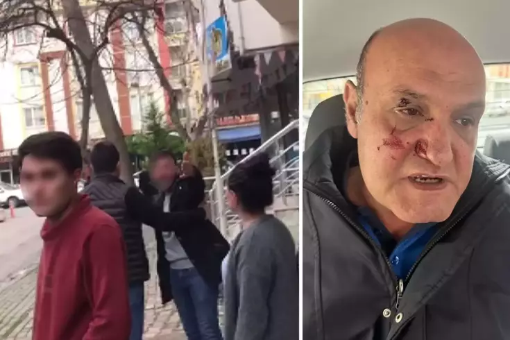 Kaldırıma park edilen aracın fotoğrafını çeken zabıtaya yumruklu saldırı