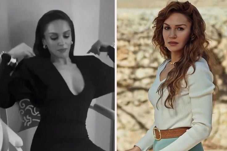 Sahra Şaş'ın dekoltesine ekipten jet müdahale