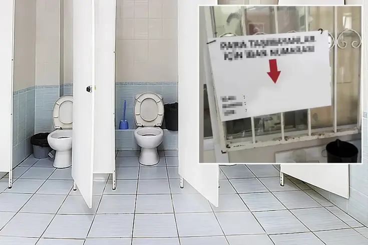 Cami tuvaletine asılan yazı tartışma yarattı