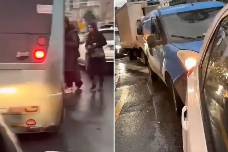 Ambulansın siren çalmasına rağmen durup yolcu aldı! Görüntüler olay oldu