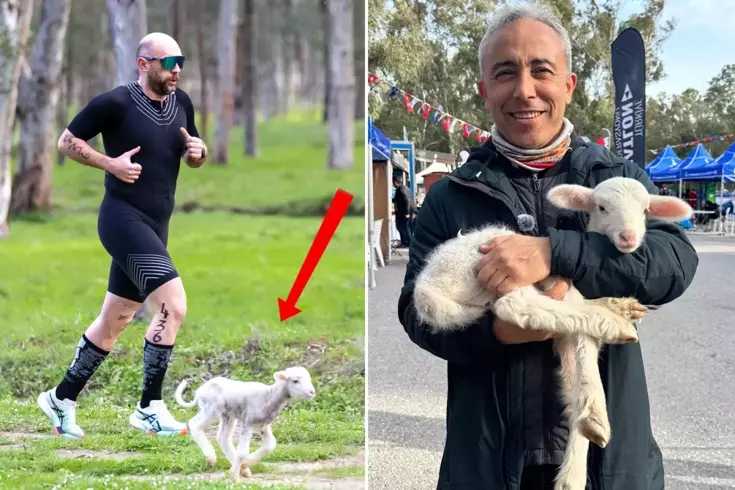 Parkura atlayan kuzu yarışmaya renk kattı: İnsanın vegan olası geliyor