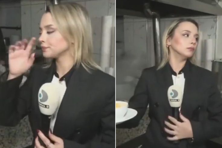Kanal D muhabirinin zor anları! Şekilden şekile girdi
