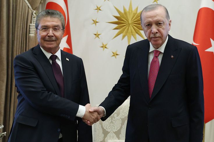 Cumhurbaşkanı Erdoğan, KKTC Başbakanı Üstel'i kabul etti