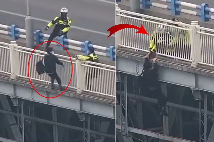 Köprüde can pazarı! Atlamak üzereyken polisler son anda ipten aldı