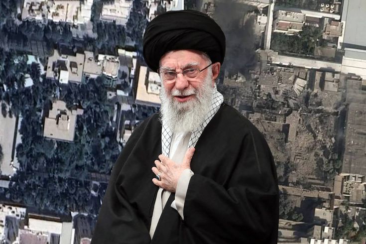İsrail'in 30 bombayla vurduğu Hamaney'in konutunun önceki ve sonraki hali görüntülendi