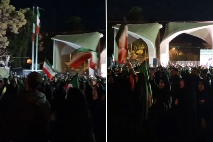 Tahran'da gerilim zirvede, sokaklar tekbir sesleri ile inledi