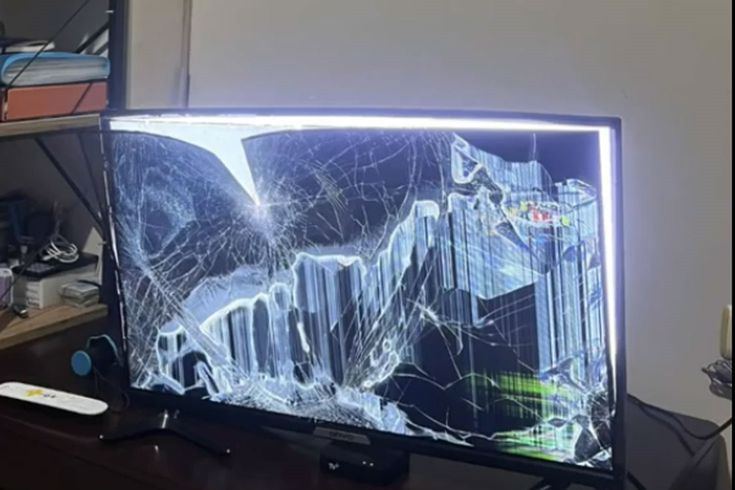 Gördüğü manzaraya dayanamayıp televizyonu parçaladı