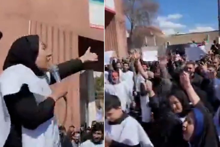Taşın üstüne çıkıp ülkesinin erkeklerine meydan okudu
