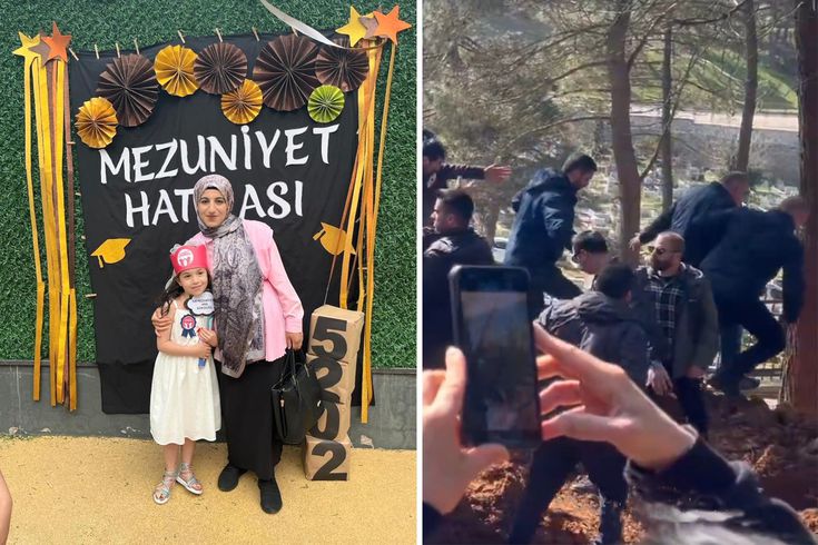 Zeytinburnu'nda denizde ölü bulunan anne ve kızı son yolculuğuna uğurlandı