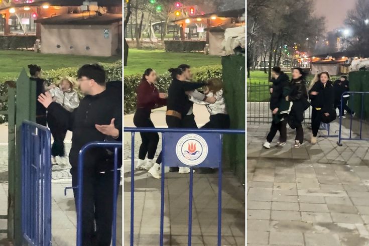 Liseliler parkı boks ringine çevirdi: Seni mermi manyağı yapacağım