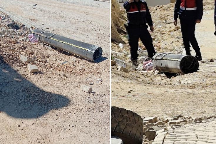 İran'dan atılan füze imha edildi, parçaları Gaziantep'te boş arazilere düştü