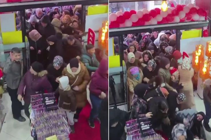 Mağaza açılışında indirim izdihamında birbirini ezdiler