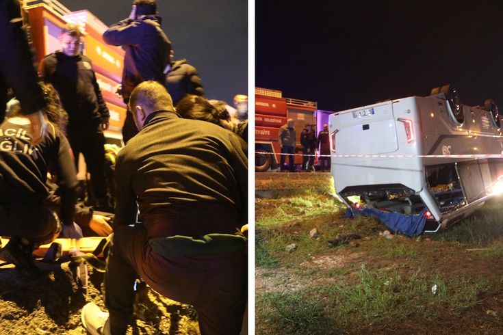 Antalya'da cezaevi personelini taşıyan servis devrildi: 16 infaz koruma memuru yaralandı