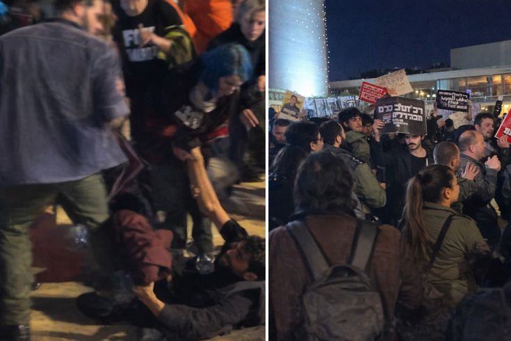 Police intervened in an anti-war protest in Tel Aviv, and there are many arrests.