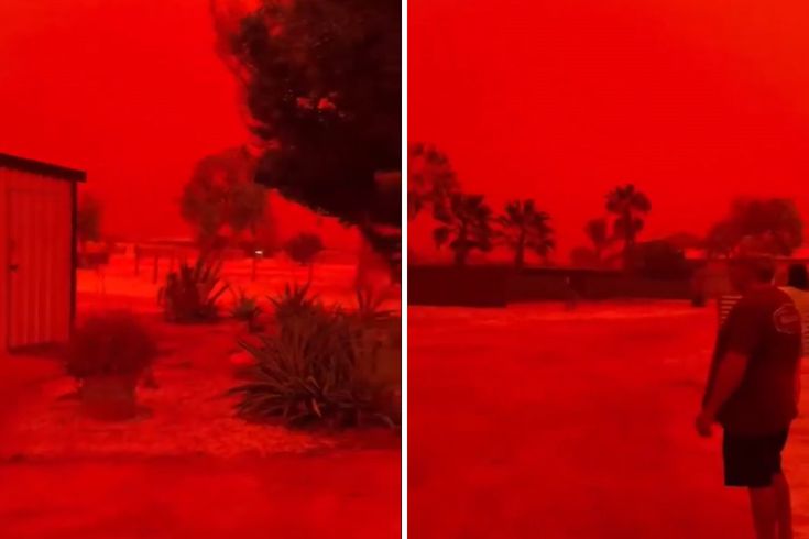 Like a sign of the apocalypse, the sky in Australia turned blood red.