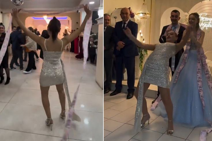 Böyle takı töreni görülmedi! Dansı davetlileri mest etti