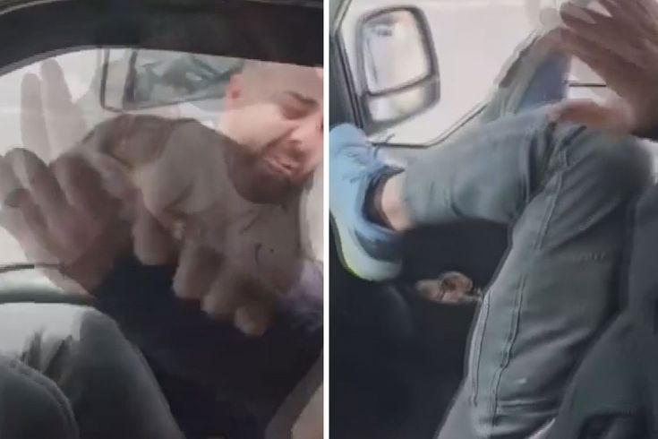 Kamyonetin yanına geldi, sürücüye camdan dehşeti yaşattı