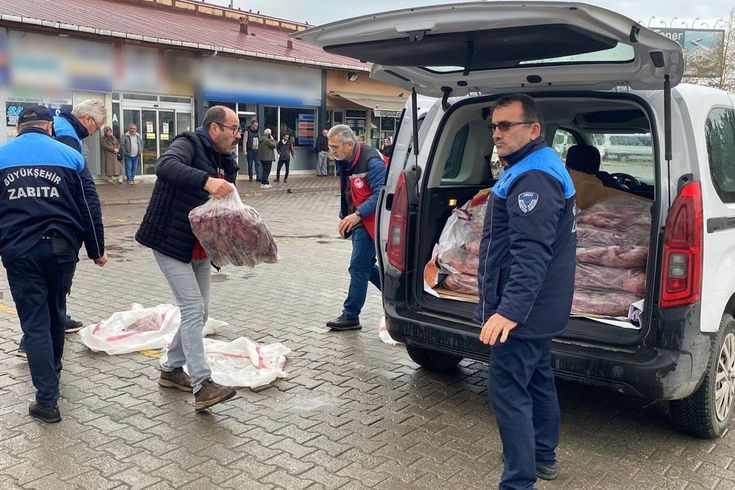 Ordu'da 200 kilo kaçak ete el konuldu