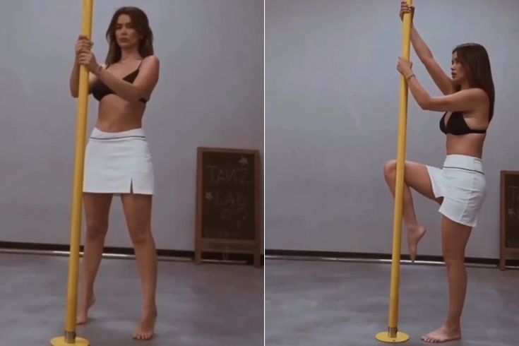Seray Kaya yeni filmi için pole dansı eğitimi aldı