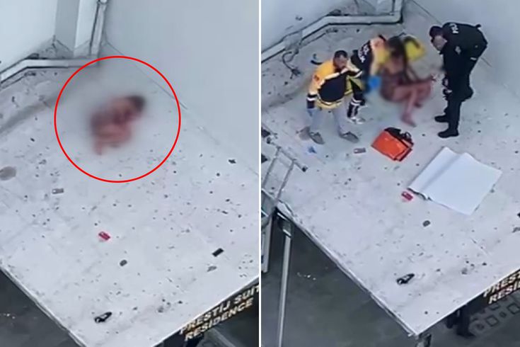 Önce silah sesleri duyuldu sonra kadın kendini 6'ncı kattan attı