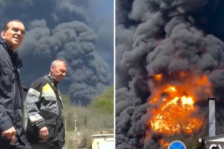 Rusya'da Ukrayna'nın vurduğu petrol rafinerisindeki yangın devam ediyor