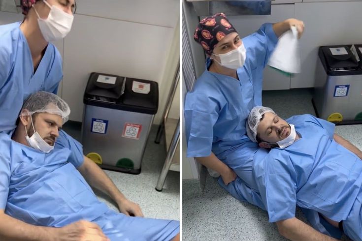 Doğumu eşi yaptı, nazı kocası çekti: Sosyal medyada alay konusu oldu!