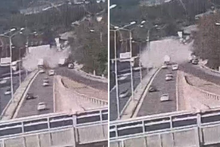 İzmir'de bir polis memurunun şehit olduğu, 2 kişinin hayatını kaybettiği kaza güvenlik kamerasında