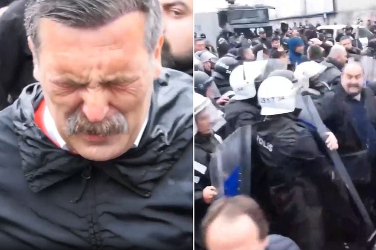 Mecidiyeköy'de büyük arbede! Erkan Baş da biber gazına maruz kaldı