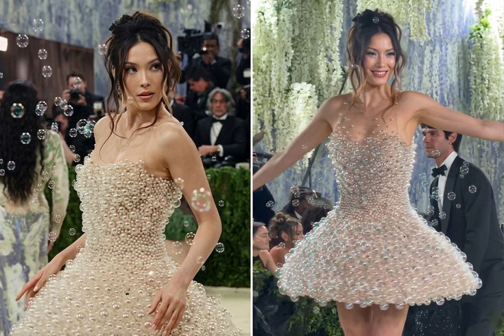 Baloncuk üfleyen elbise şaşkına çevirdi! Met Gala için 2 bin 550 saatte hazırlandı, tam 30 kilo